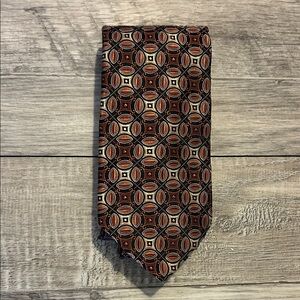 Ted Baker geometric brown black tie